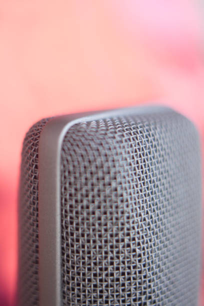 istock Large diaphragm condenser studio recording voice microphone to record professional voiceovers, singing and dubbing 850196206
