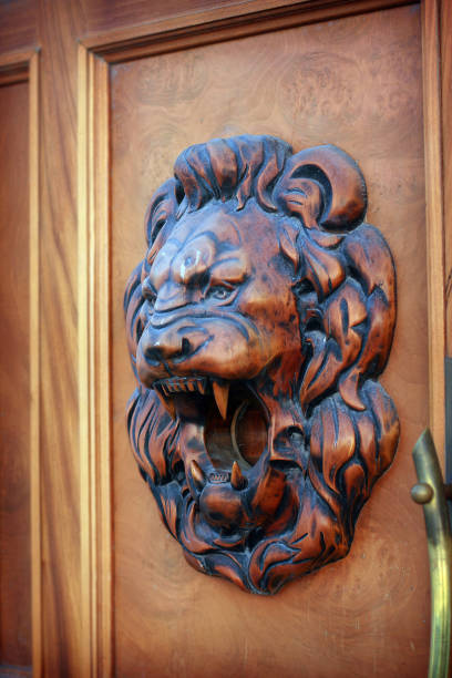 istock Lion wooden relief 850208084