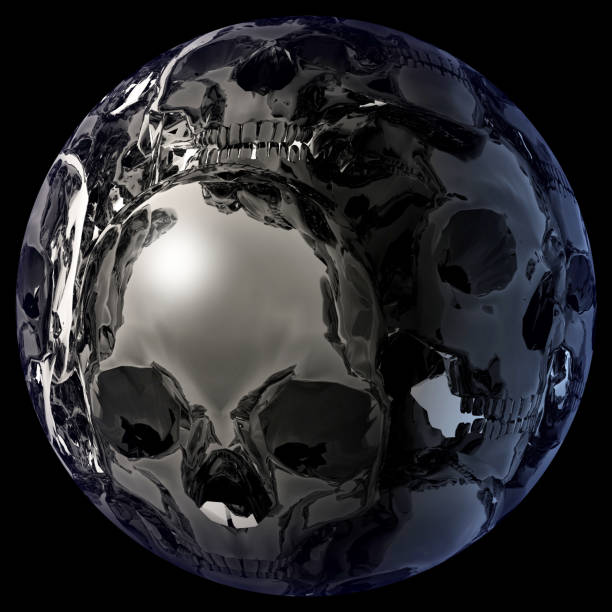 istock Digital 3D Illustration of creepy Skulls 850208380