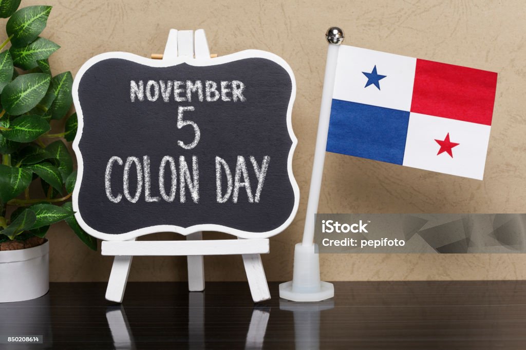 Colon Day in Panama Colon Day in Panama , November 5th, public holiday in Panama Colon Stock Photo