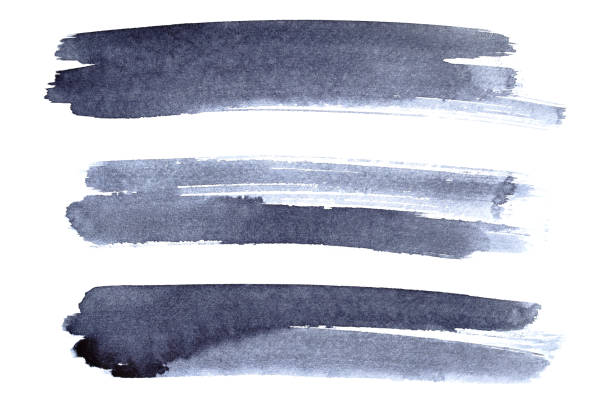 istock Set of grey ink brush strokes 850239754
