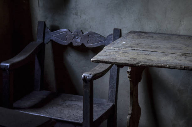 istock Old chair and table of wood 850252934