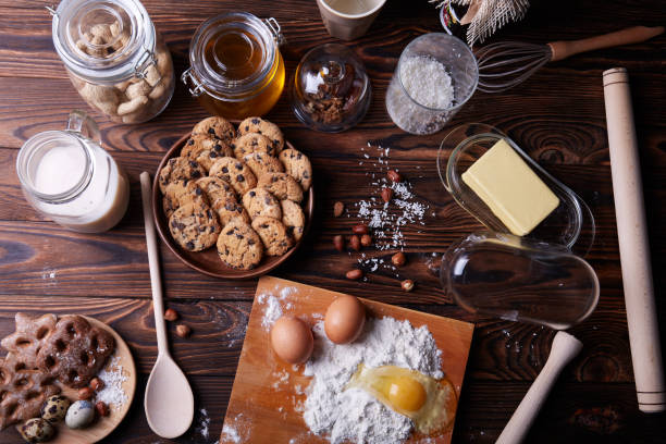istock Making gingerbread cookies in the kitchen. Cooking concept. 850304342