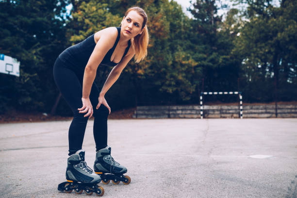 istock Woman roller skating outdoors 850307918