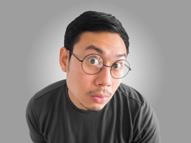 istock Funny shocked and surprised face of man. 850346950