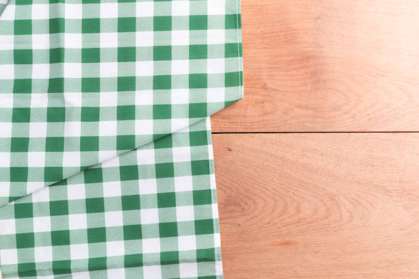 istock Tablecloths on the wooden table background 850347442