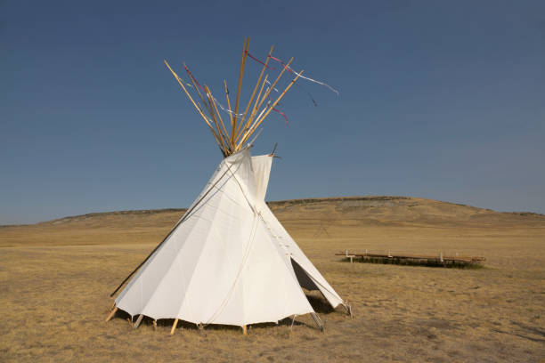 istock First Peoples Buffalo Jump State Park tipi teepee Great Falls Montana 850419222