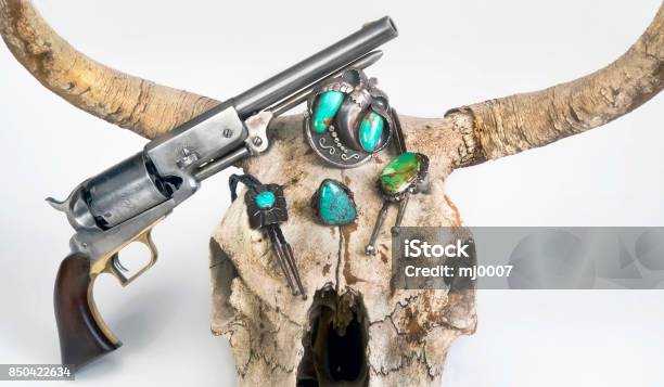 Guns And Jewelry Stock Photo - Download Image Now - Animal Skull, Antique, Bone