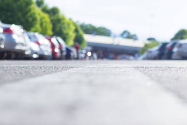 istock Road ground level. Depth of field bokeh. 850423138