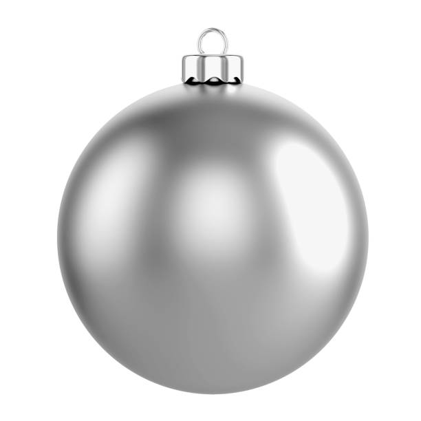 istock Gray Christmas Ball Isolated on white 850425674