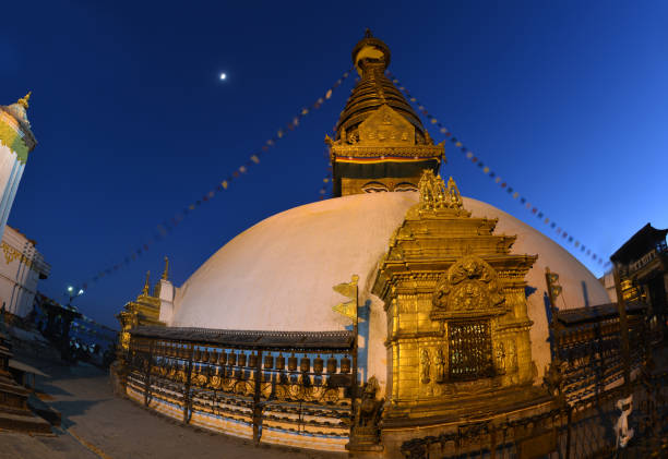 istock Swayambhu temple at night, Kathmandu, Nepal. 850436694