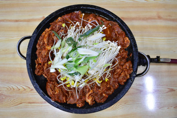 istock Bulgogi, sliced and seasoned barbequed beef 850474742