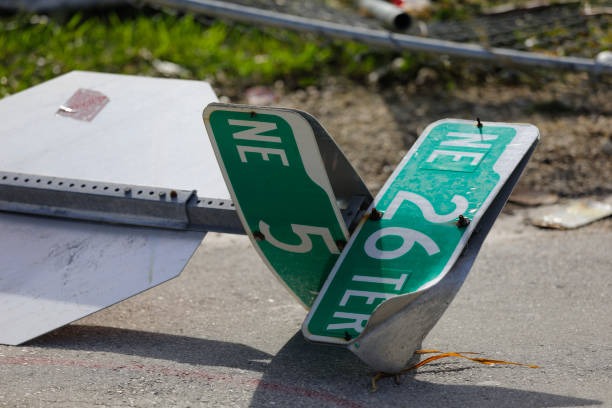 istock Street sign down in Miami after Hurricane Irma 850477540
