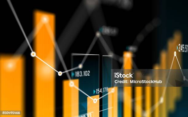 Gráfico Del Análisis De Datos Financieros Y Técnicos Que Muestra Resultados De Búsqueda Foto de stock y más banco de imágenes de Datos