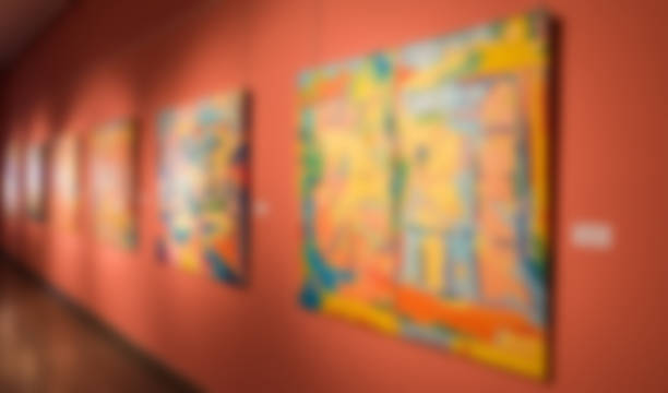istock Blurred background. Art exposition exhibition and museum concept. 850509292
