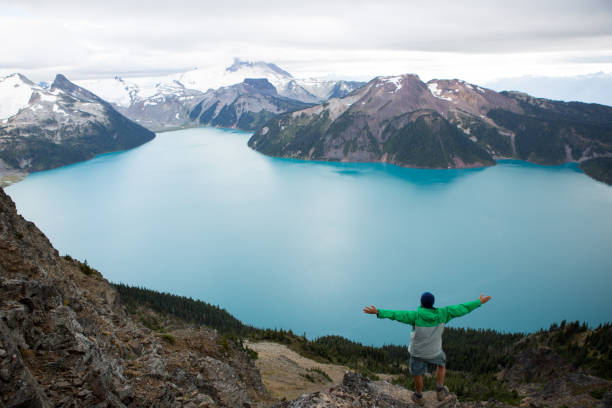 istock Male hiker embraces nature 850512278
