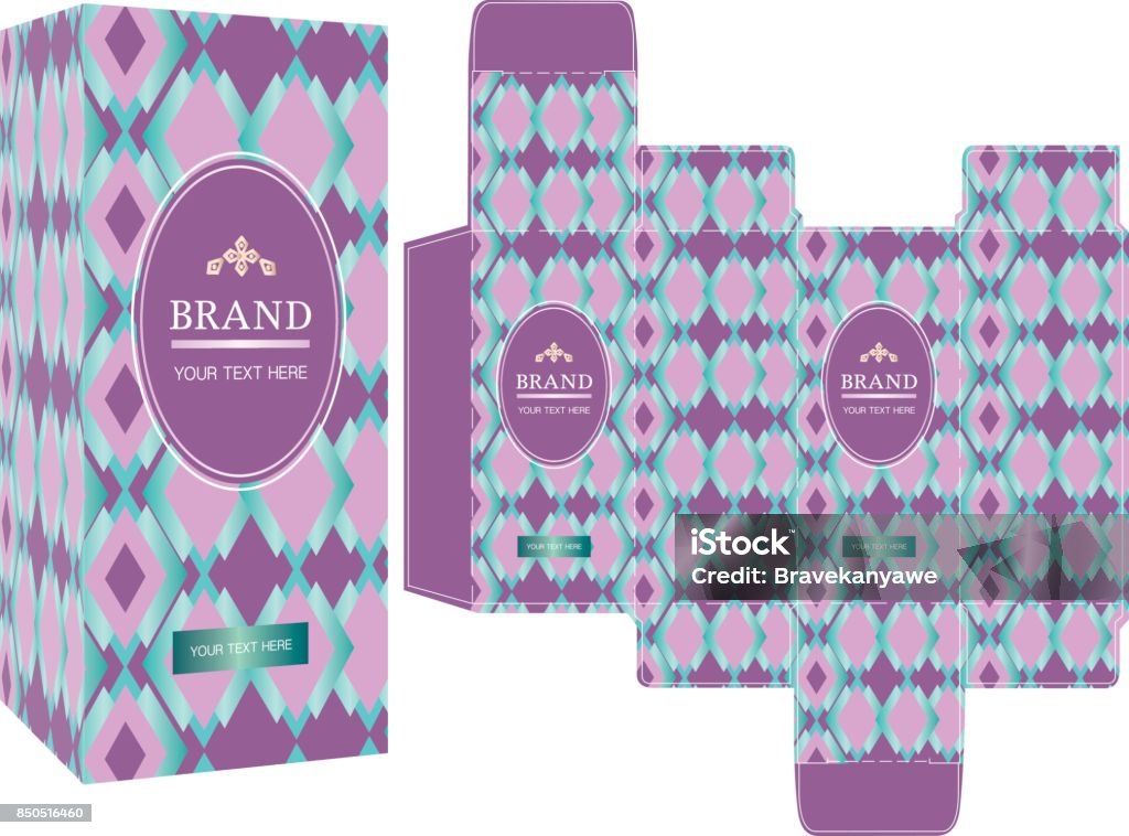 Packaging Box Color Pattern Packaging Design Colorful Box Design Template And Mockup Box Stock ...
