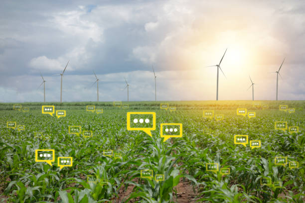 istock the bubble chat data the detect by futuristic technology in smart agriculture with artificial intelligence to improving yield, efficiency, and profitability in the farm 850636218