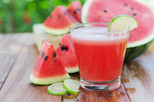 istock slice of watermelon for smoothies with lime on woods background 850656194