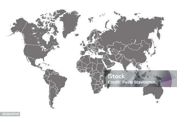 Carte Du Monde Vecteurs libres de droits et plus d'images vectorielles de Planisphère - Planisphère, Afrique, Annotation