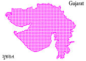 istock Gujarat (India) Map  doted type High Quality 850685420