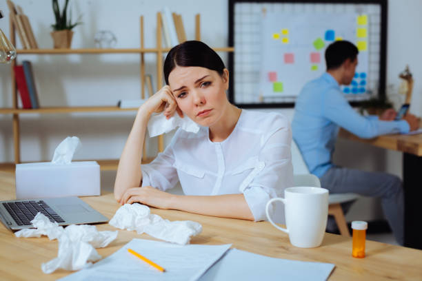 istock Depressed woman being deep in thoughts 850691656