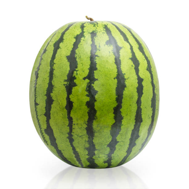 istock Whole watermelon isolated on white background 850692888