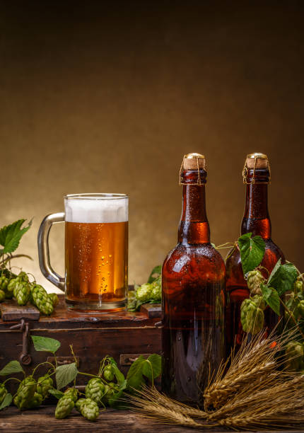 istock Glass and bottles of beer 850697376