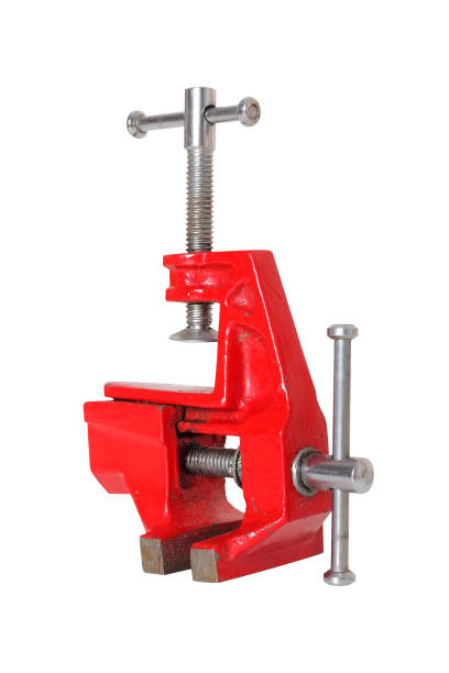 istock The metalwork tool - Red a vise. Isolated 850700778