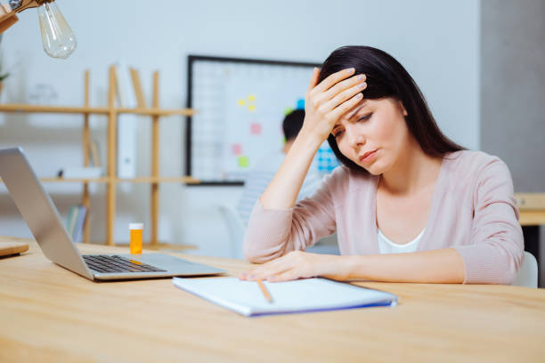 istock Upset woman having high temperature 850708586