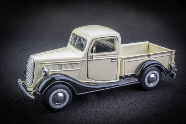 istock Car vintage isolated on black background 850713432