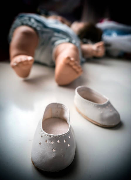 Small Doll Shoes stock photo
