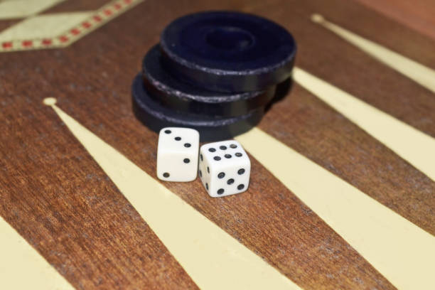 istock greek tavli or backgammon - board game with dice and checkers 850717986
