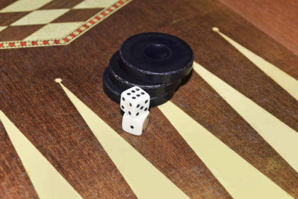 istock greek tavli or backgammon - board game with dice and checkers 850718422