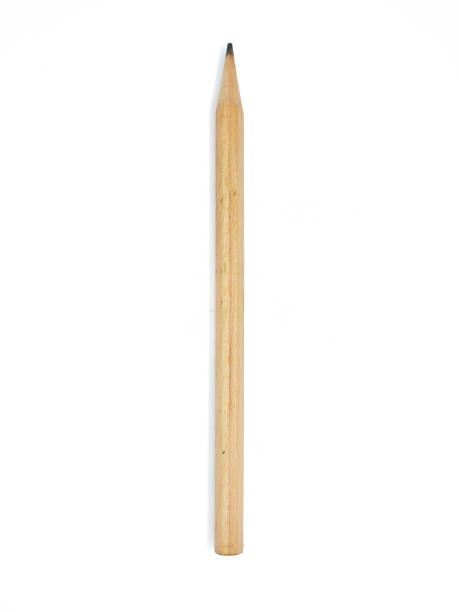istock Vertical wooden brown pencil on white background isolated 850755622