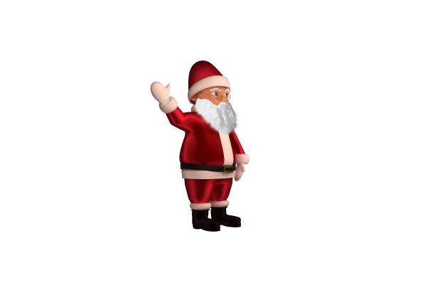 istock Waving santa claus cartoon 850786160