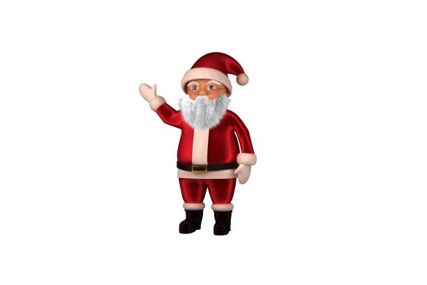 istock Waving santa claus cartoon 850786172
