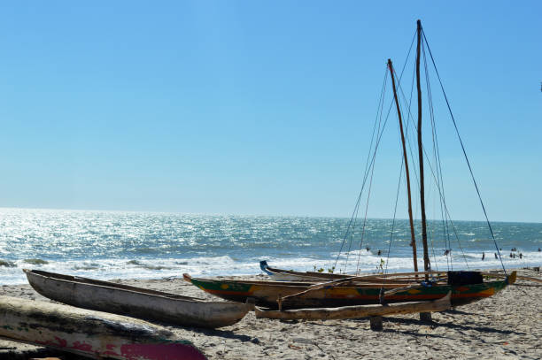 istock Outrigger canoes on the sand 850809660