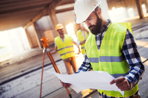 istock Picture of construction engineer working on building site 850823270