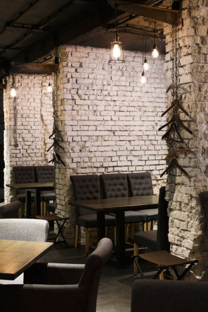 istock Interior of modern restaurant, loft style 850823752