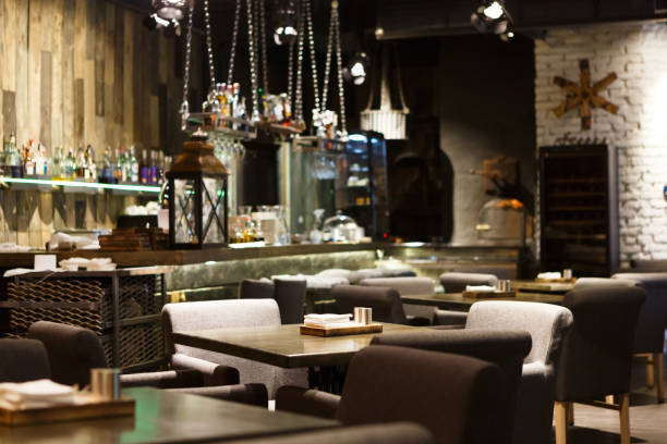 istock Interior of cozy restaurant, loft style 850823970