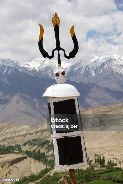 Likir Monastery And Landscape Ladakh India Stock Photo - Download Image Now - Ancient, Architecture, Asia