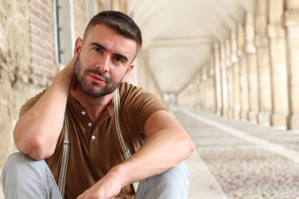 istock Cocky man touching his neck 850830118