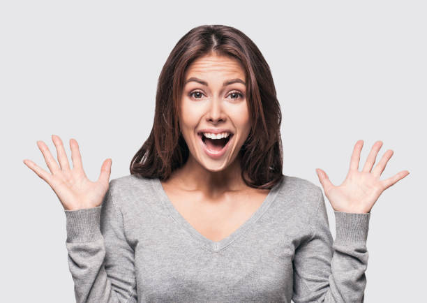 istock Surprised girl studio shot 850833260