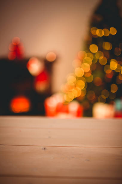 istock Desk with christmas tree in background 850834292
