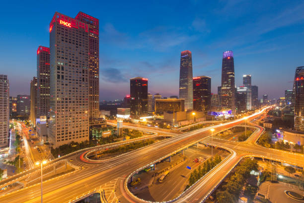 istock Elevated View of Beijing Skyline at Dusk 850842332