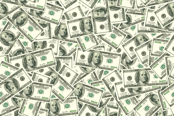 istock Abstract seamless pattern background. Background of dollars 850857406