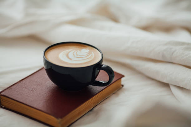 istock Coffee latte on the bed 850858316