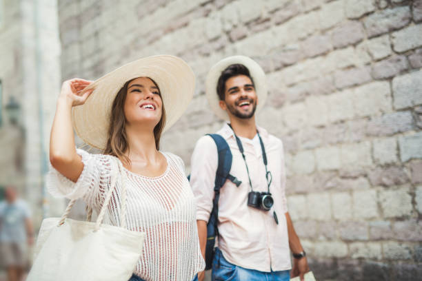 istock Loving couple traveling together 850864632