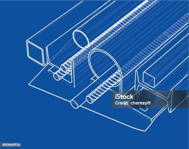 Steel Rolle Vector Rolled Metal Products Vector Stock Illustration - Download Image Now ...